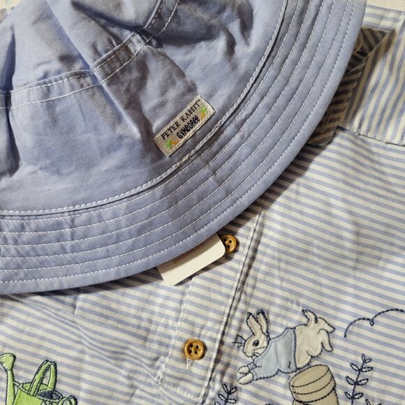 Gymboree Peter Rabbit 3-6 6-12 choice Romper 6-12 hat set. Mixed Z31 - Picture 3 of 5